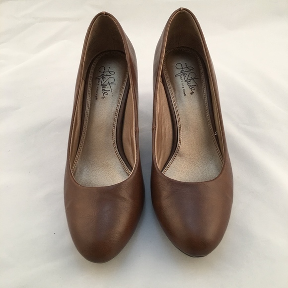 Life Stride Shoes - Life Stride Brown Heels Soft Systems Sz 10 M